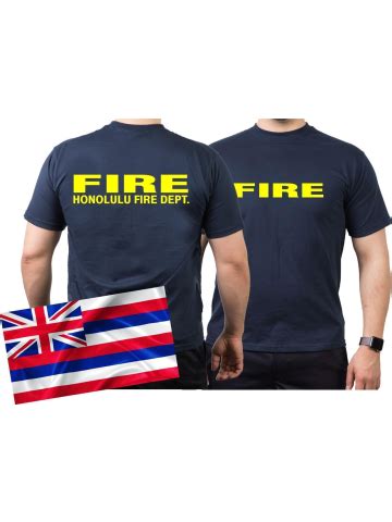 T-Shirt navy, Honolulu (Hawaii) Fire Department, XXL - FEUER1