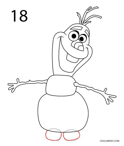 How to Draw Olaf (Step by Step Pictures)