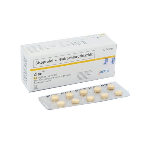 ZIAC Bisoprolol Fumarate / Hydrochlorothiazide 2.5mg / 6.25mg Film ...