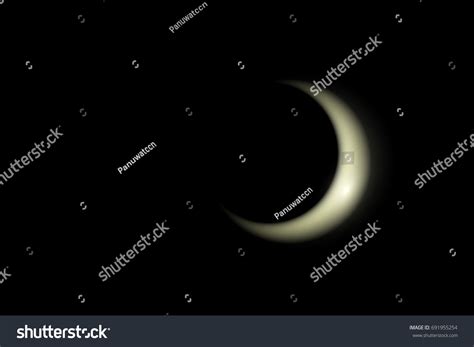 Young Moon Waxing Crescentvector Illustration Stock Vector (Royalty ...