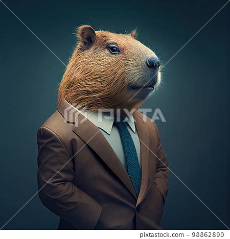 Capybara in a Business Suit, Animal... - Stock Illustration [98862890] - PIXTA