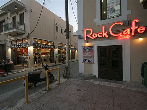 Rock cafe club, Nightlife in Rethymnon Crete Greece