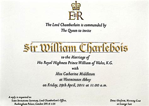 WJC's Digital World: My Royal Invitation