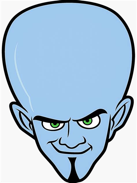 "Megamind Head Cutout" Sticker for Sale by Dennaorn | Redbubble