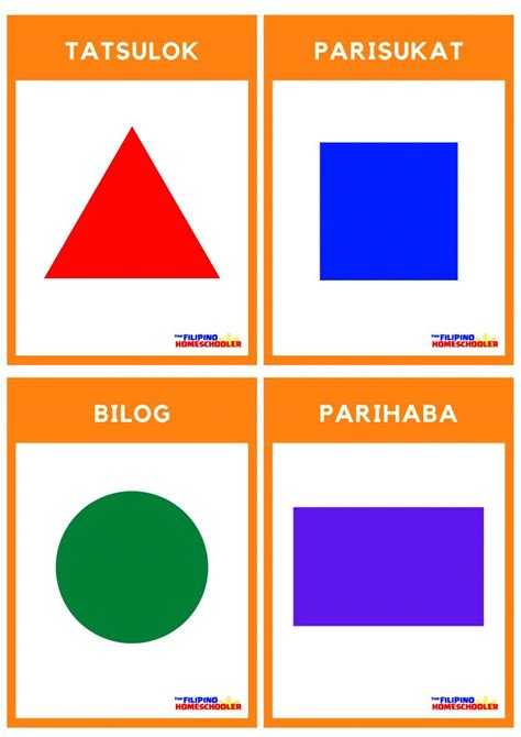 Mga Hugis - Filipino Flash Cards — The Filipino Homeschooler