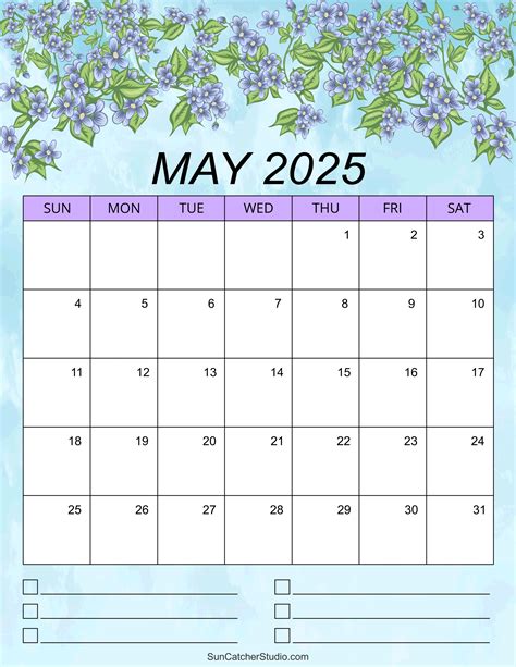 May 2025 Calendar (Free Printable) – DIY Projects, Patterns, Monograms ...