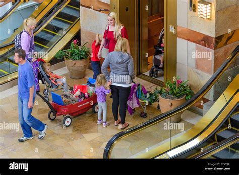 shoppers at an indoor mall Stock Photo - Alamy