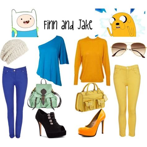 Finn and Jake, created by bballclare on Polyvore | Cute couples costumes, Fandom outfits, Geek ...