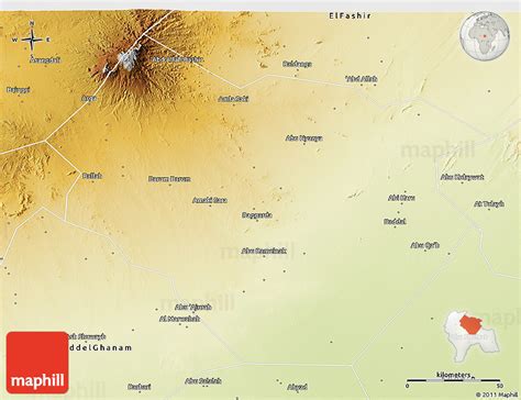 Physical 3D Map of Nyala