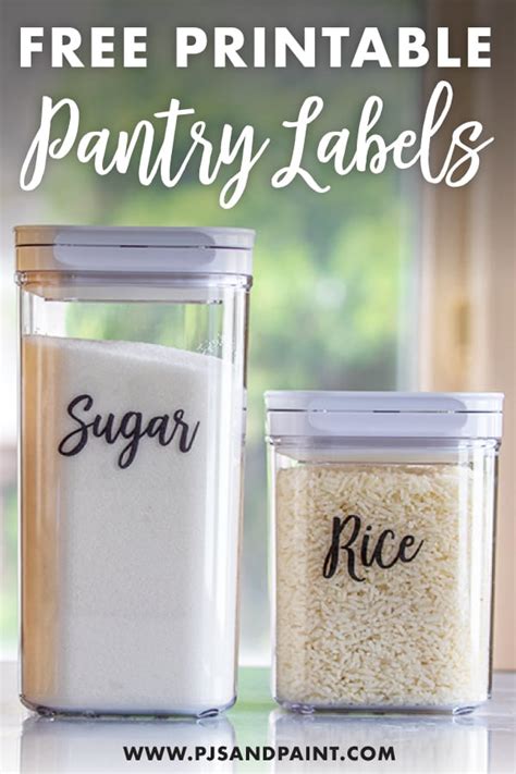 Free Printable Pantry Labels - FREE PRINTABLE TEMPLATES