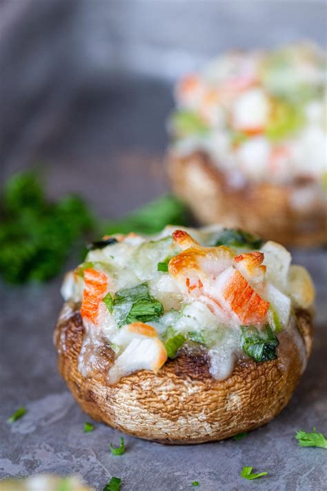 Seafood Stuffed Mushrooms (So Good!) - Momsdish