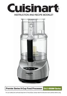 22 Cuisinart® Food Processor Manuals ideas in 2024 | cuisinart food ...