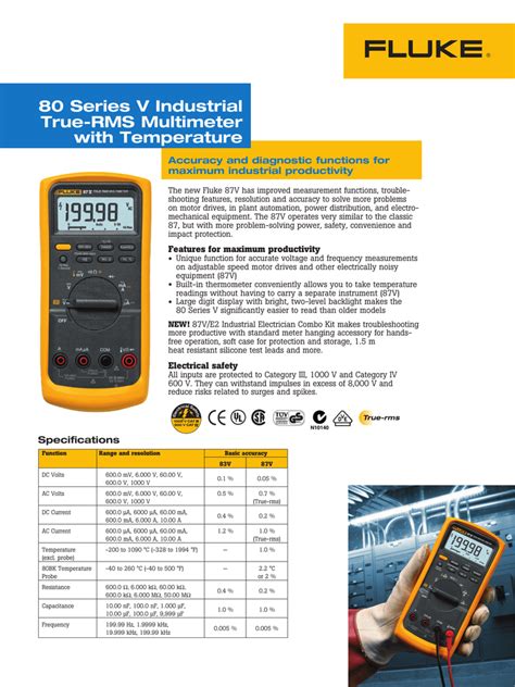 Fluke 87 Iii True Rms Multimeter Manual