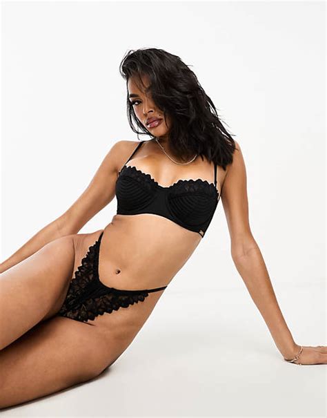 We Are We Wear lace multiway underwired bra in black | ASOS