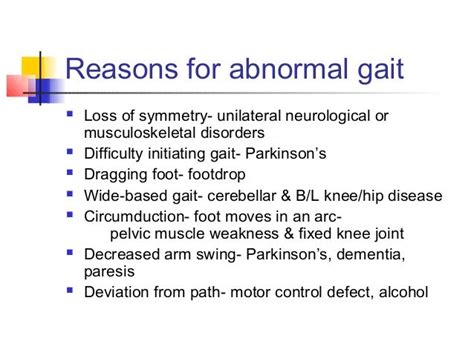 Gait disorders