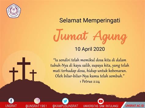 UNSRAT wishes you a happy Good Friday | Sam Ratulangi University