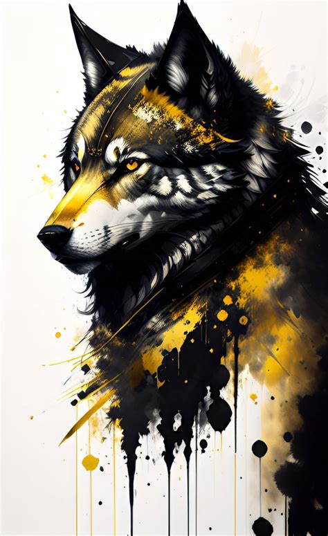 Golden Wolf by Esotericfae on DeviantArt