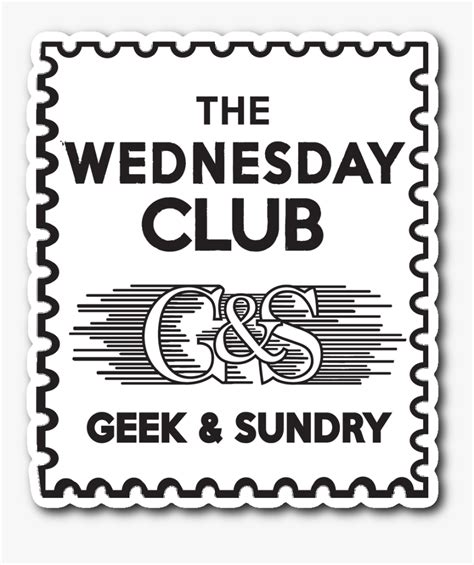 The Wednesday Club Vinyl Sticker - Geek And Sundry The Wednesday Club ...