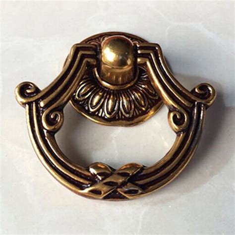 Free shipping Shaky drop rings Antique brass drawer cabinets knobs Bronze furniture pulls ...