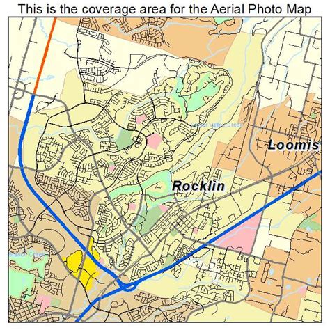 Aerial Photography Map of Rocklin, CA California