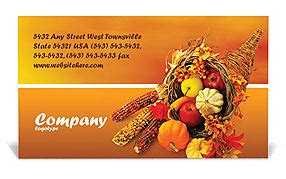 Thanksgiving Business Card Template & Design ID 0000000721 - SmileTemplates.com