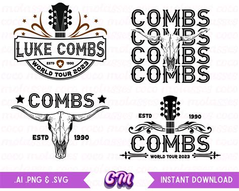 Luke Combs Country Music SVG Bundle Instant Download SVG PNG - Etsy