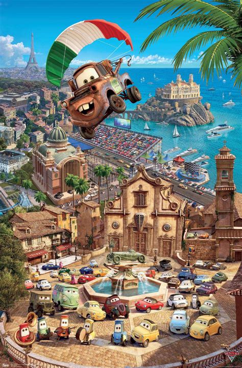 Disney Pixar Cars 2 - Triptych 3 Wall Poster, 14.725" x 22.375" - Walmart.com