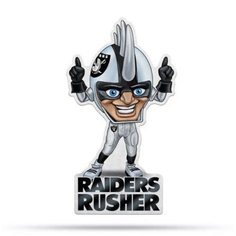 NFL Las Vegas Raiders 18" Die-cut RAIDERS RUSHER Mascot Pennant Fan Cave | eBay