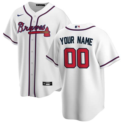 Atlanta Braves Nike Home 2020 Replica Custom Jersey - White