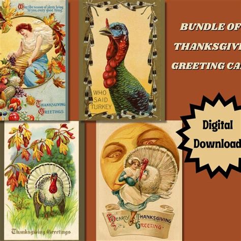 Thanksgiving Vintage Cards - Etsy