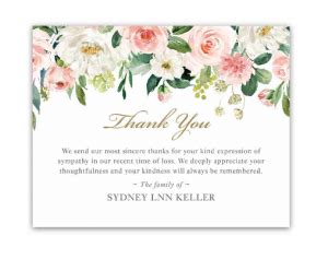 Funeral Thank You Card Wording: What to Say for Sympathy Condolences