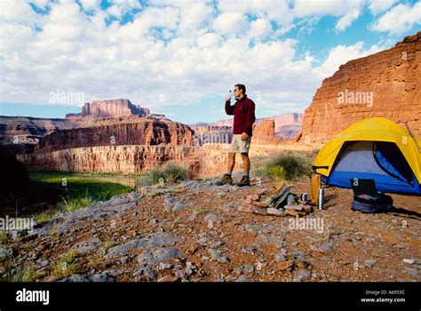 Camping in Canyonlands National Park Utah Stock Photo, Royalty Free ...