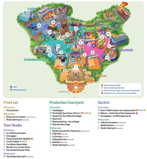 Disney Paris map - Disneyland theme park map (Île-de-France - France)