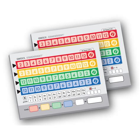 Qwixx Scoresheets - Blue Highway Games