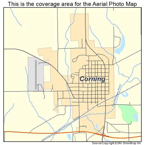 Aerial Photography Map of Corning, IA Iowa