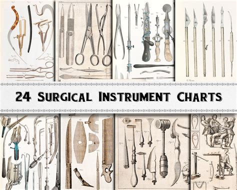 Surgical Instrument Chart Images / Vintage Medical / Digital - Etsy