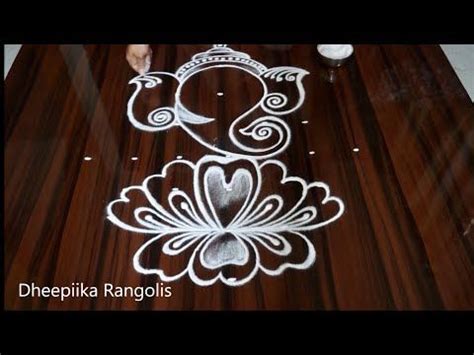 Dot Rangoli for Ganesh Festival Ganesh kalasam kolam with dots 7-1 ...