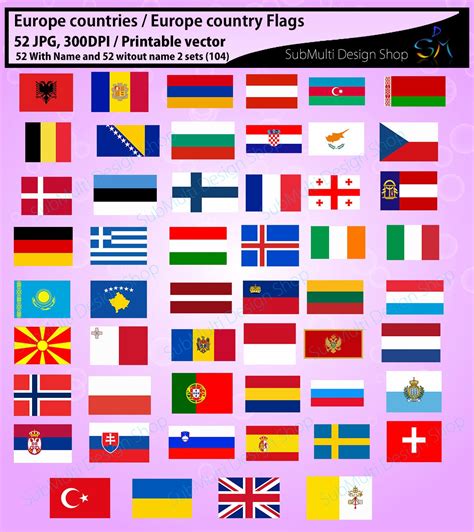Europe Flags Countries