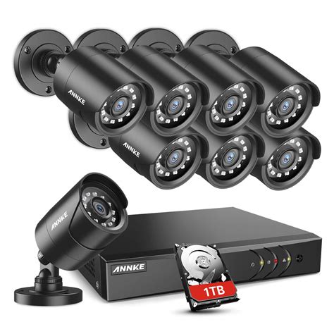 ANNKE 5MP Lite Security Camera System Outdoor 8 Channel H.265+ DVR and 8X1920TVL IP66 ...