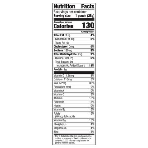 Cinnamon Toast Crunch Nutrition Facts Label | Blog Dandk