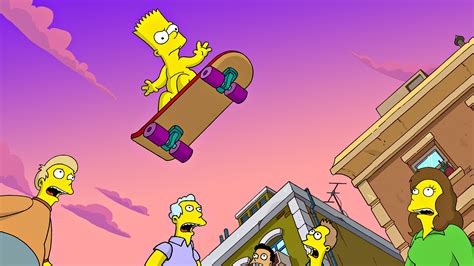 Wallpaper : illustration, cartoon, skateboard, The Simpsons, Bart ...