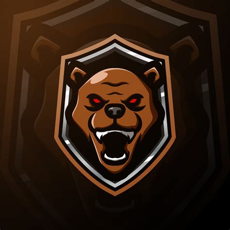 Bear mascot esport logo design 19946922 Vector Art at Vecteezy