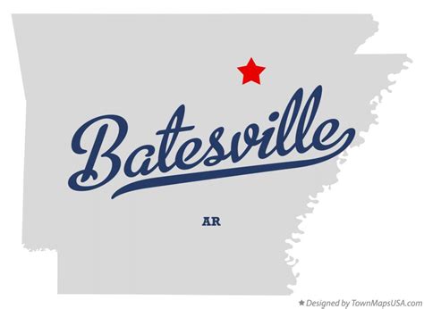 Map of Batesville, AR, Arkansas