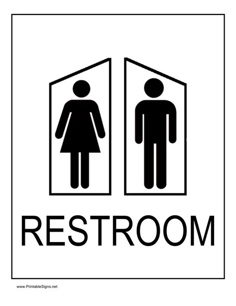 Free Printable Bathroom Sign