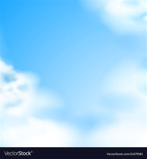 Blue sky white clouds natural backdrop Royalty Free Vector