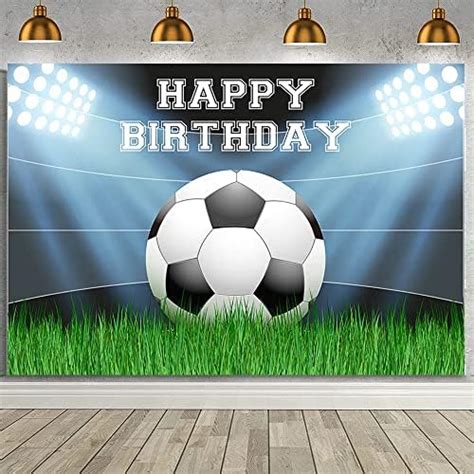 AIBIIN Soccer Birthday Party Backdrop Soccer Field Photo Background ...