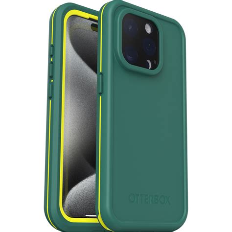 Green Waterproof iPhone 15 Pro Case| OtterBox Frē Series for MagSafe