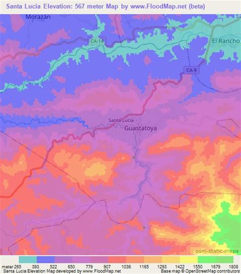 Elevation of Santa Lucia,Guatemala Elevation Map, Topography, Contour