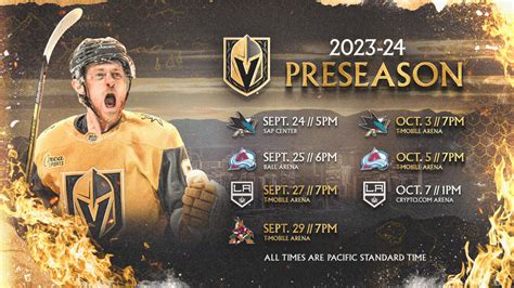 Vegas Golden Knights Announce Game Schedule for 2023-24 Preseason ...