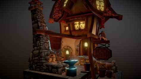 Blacksmith's House - 3D model by Gaia Friedman (@gaiafriedman) [5c08980] - Sketchfab